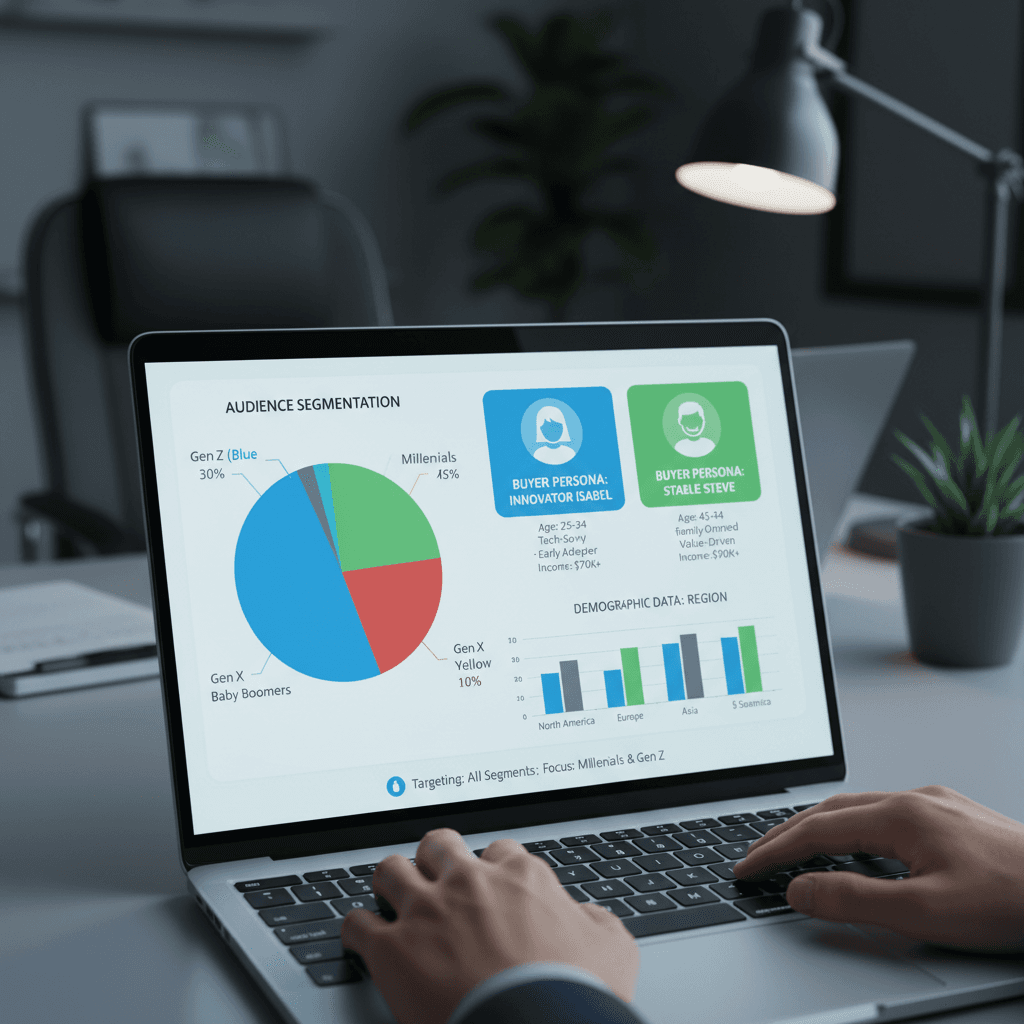 Audience research and targeting data analysis on screen