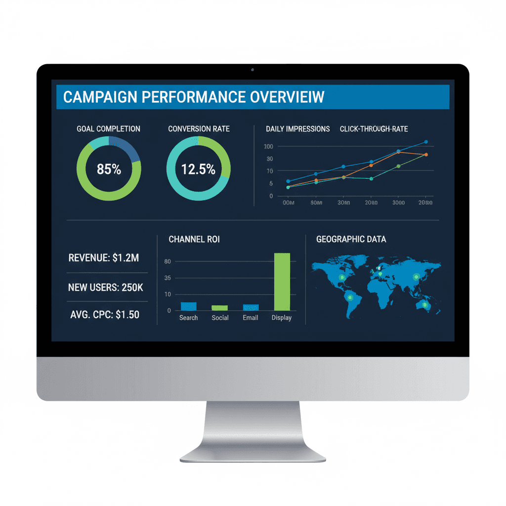 Marketing campaign performance tracking and results measurement