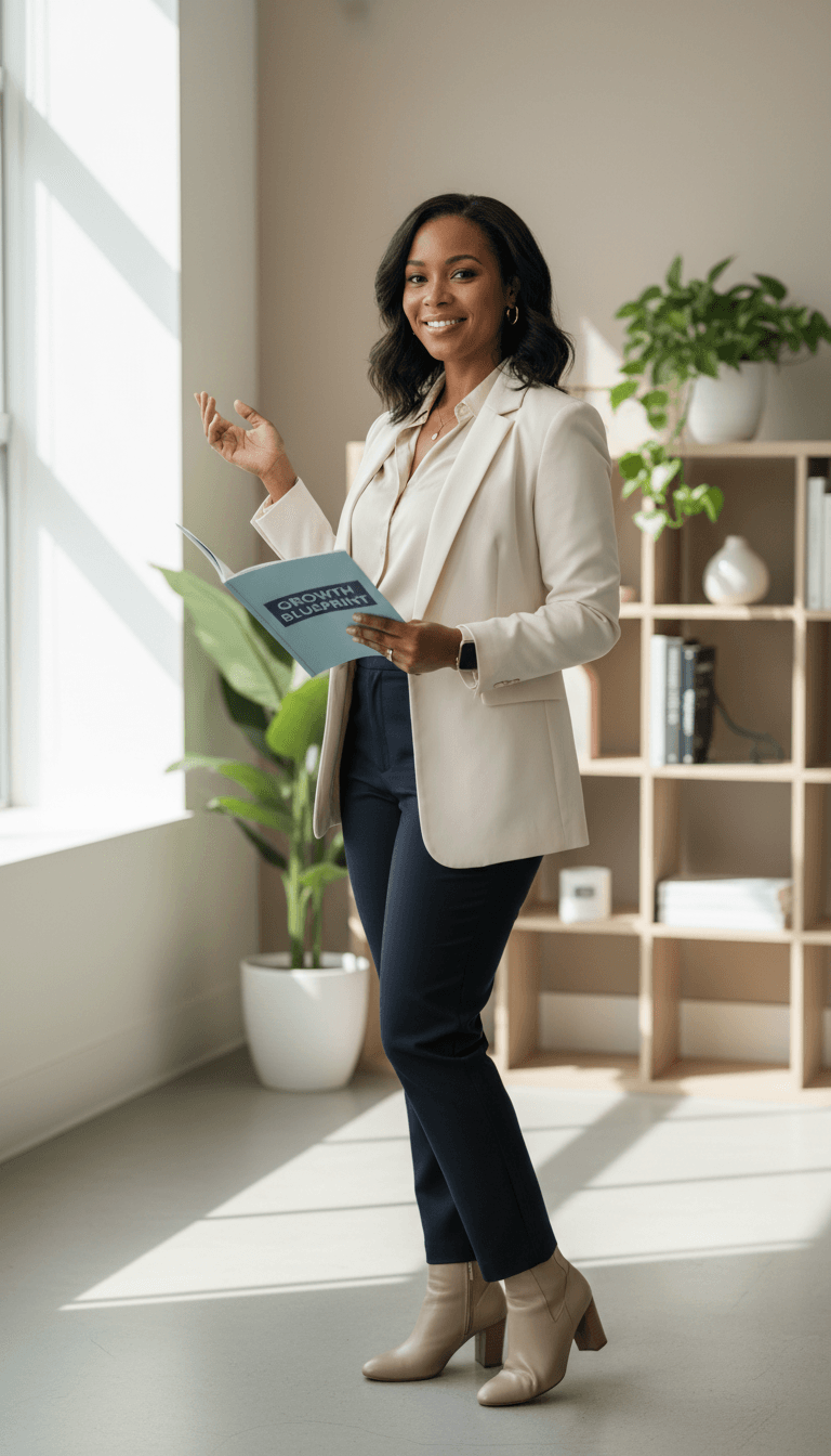 Apex House founder in creative workspace